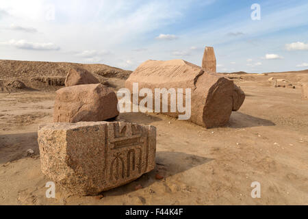 Le site de Tanis, San el-Hagar dans le nord-est du Delta du Nil Egypte Banque D'Images