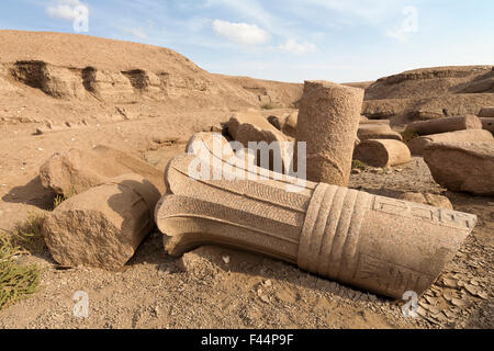 Le site de Tanis, San el-Hagar dans le nord-est du Delta du Nil Egypte Banque D'Images