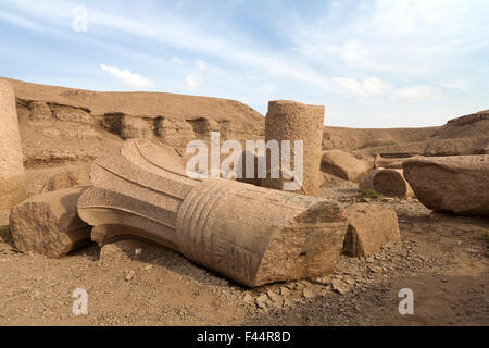 Le site de Tanis, San el-Hagar dans le nord-est du Delta du Nil Egypte Banque D'Images