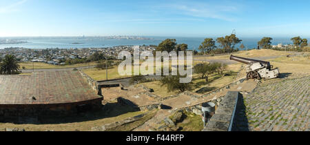 Montevideo, vu de sa forteresse hill Banque D'Images