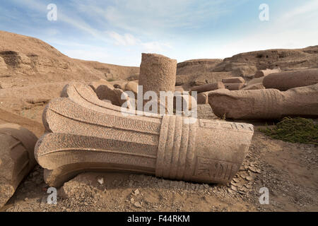 Le site de Tanis, San el-Hagar dans le nord-est du Delta du Nil Egypte Banque D'Images