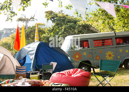 Camping à vide music festival Banque D'Images