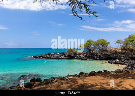 Monde Hapuna Beach, Kohala Coast, Hawai'i, USA Banque D'Images