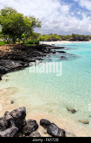 Monde Hapuna Beach, Kohala Coast, Hawai'i, USA Banque D'Images