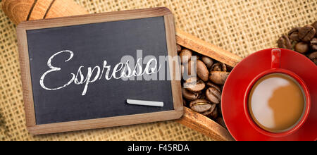 Image composite de la tasse de café Banque D'Images