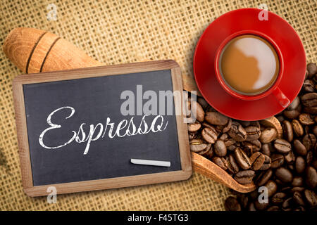 Image composite de la tasse de café Banque D'Images