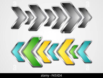 Abstract background vector flèches métalliques Banque D'Images