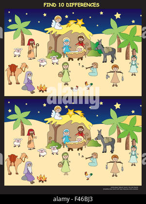 Jeu pour les enfants : Trouvez les différences 10 Banque D'Images
