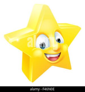 Star de dessin animé emoticon emoji mascot character Banque D'Images