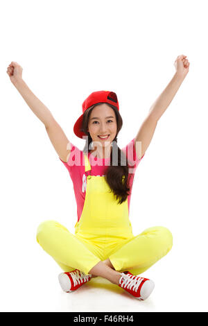 Portrait of happy young woman Banque D'Images