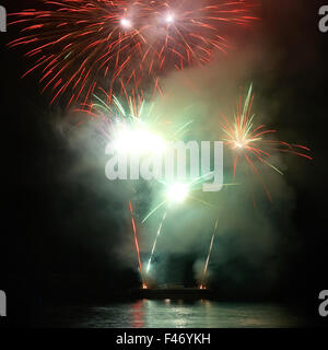 D'artifice coloré vert Banque D'Images