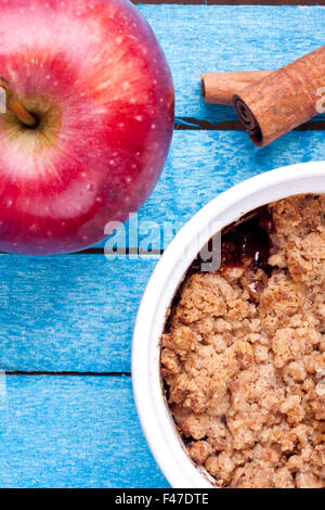 Crumble aux pommes Banque D'Images