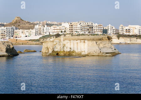 Marsalforn, Gozo, Malte, Gozo, Malte, Europe du Sud, Mer Méditerranée Banque D'Images