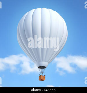 Ballon à air blanc 3d illustration Banque D'Images