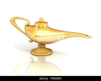 Lampe magique d'Aladdin 3d illustration Banque D'Images