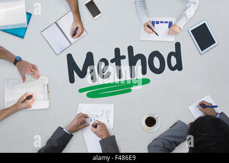 Réunion d'affaires à l'encontre de la méthode Banque D'Images