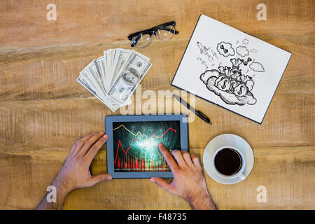 Image composite de profit doodle Banque D'Images