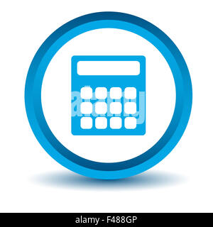 L'icône Calculatrice bleu Banque D'Images