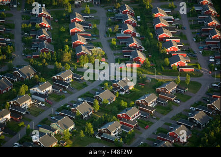 Un quartier résidentiel, Kiruna, Suède. Banque D'Images