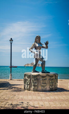 Statue d'une femme de Tayrona, Santa Marta, Colombie Banque D'Images