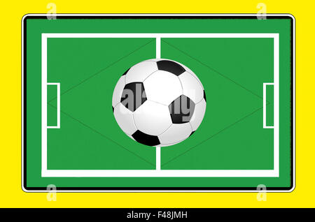 Illustration de jeu terrain de football Banque D'Images