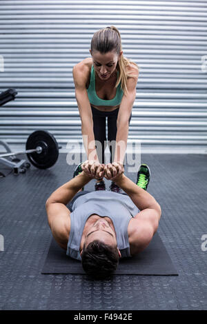 Couple musculaire exercices de base Banque D'Images