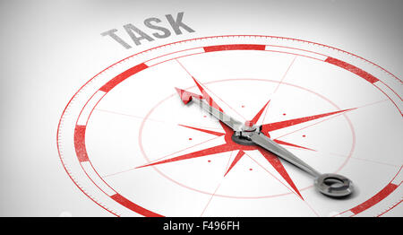 Tâche sur la flèche de la boussole Banque D'Images