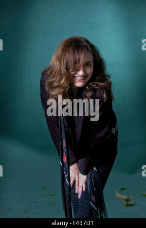 Viviane Katrina Louise 'Viv' Albertine, le chanteur et auteur-compositeur britannique, mieux connu comme le guitariste du groupe punk anglais les fentes, à l'Edinburgh International Book Festival 2015. Edimbourg, Ecosse. 23 août 2015 Banque D'Images