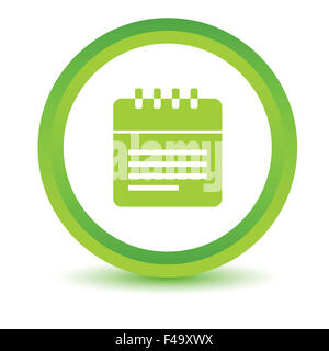 L'icône calendrier vert Banque D'Images