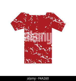 Logo tee shirt grunge rouge Banque D'Images