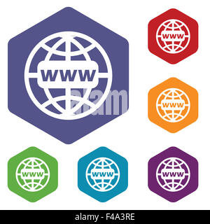 Www world rhombus icons Banque D'Images