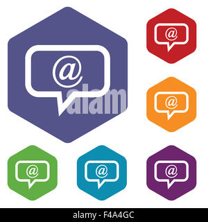 Mail rhombus icons Banque D'Images