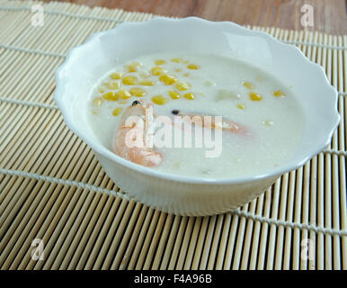 Soupe de crabe de maïs Banque D'Images