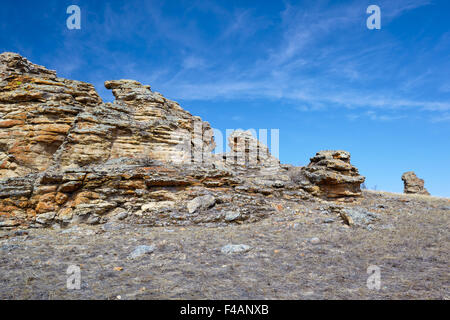 Rochers moelleux près du lac Baikal Banque D'Images