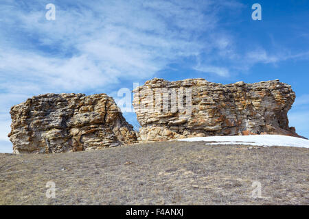 Rochers moelleux près du lac Baikal Banque D'Images