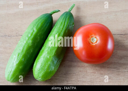 Gurken und Tomaten - concombres et tomates Banque D'Images