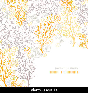 Floral magique corner frame pattern background Banque D'Images