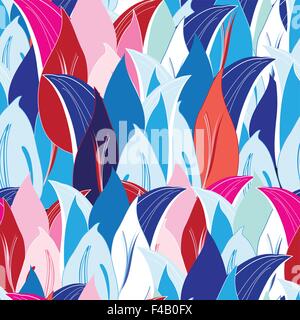Vector illustration graphique des feuilles coloré pattern Illustration de Vecteur
