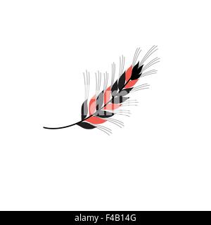 L'icône de l'illustration vectorielle, épi de blé Illustration de Vecteur