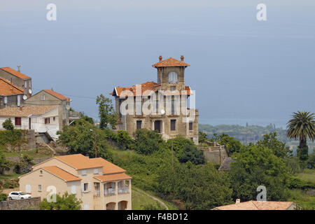 Village de Cervione, Costa Verde, Corse Banque D'Images