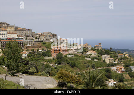 Village de Cervione, Costa Verde, Corse Banque D'Images