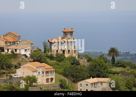 Village de Cervione, Costa Verde, Corse Banque D'Images