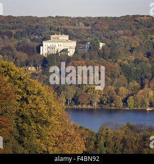 Villa Huegel avec Baldeneysee, Essen, Allemagne Banque D'Images