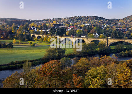 La vallée de la Ruhr en automne, Witten, Allemagne Banque D'Images