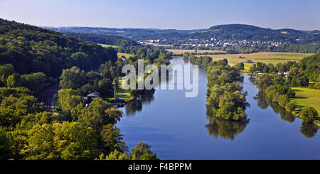 La rivière Ruhr, Witten, Allemagne Banque D'Images