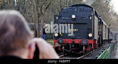Train à vapeur de la vallée de la Ruhr, Witten, Allemagne Banque D'Images