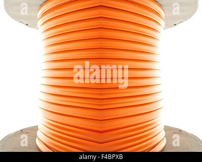 Format vertical du tambour de câble à fibre optique Banque D'Images