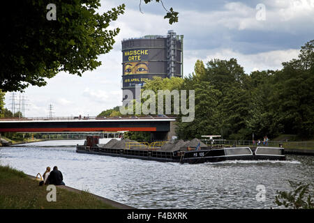 Canal Rhin Herne, Oberhausen, Allemagne Banque D'Images