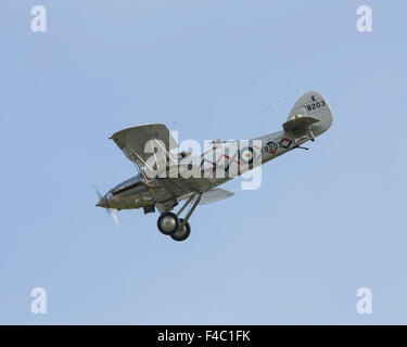 Conserves de Hawker Demon fighter voler à la Shuttleworth Trust Banque D'Images