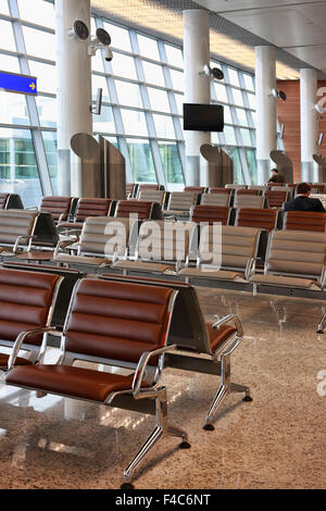 Moscou, Russie - le 16 septembre 2010 : la salle d'attente à l'aéroport Sheremetyevo de Moscou Banque D'Images